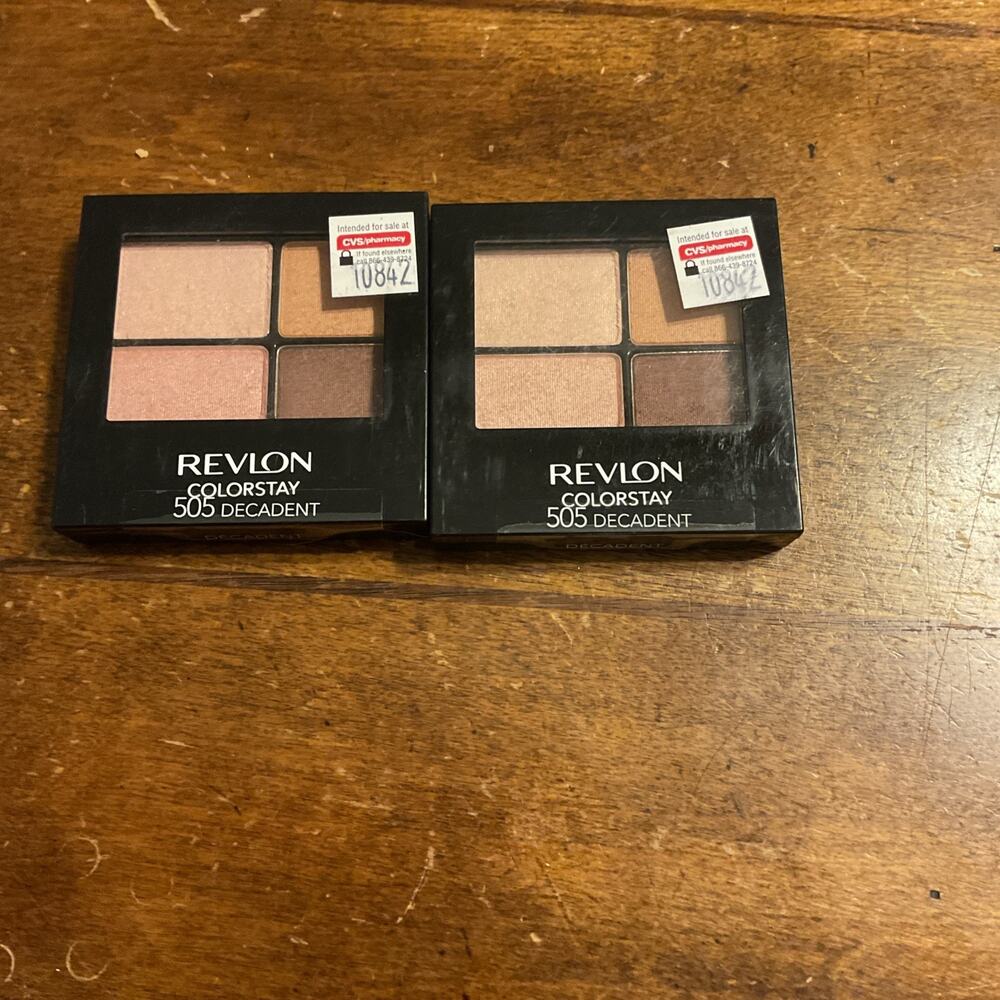 Revlon Colorstay 16 Hour Eye Shadow Quad #505 Decadent New Lot Of 2